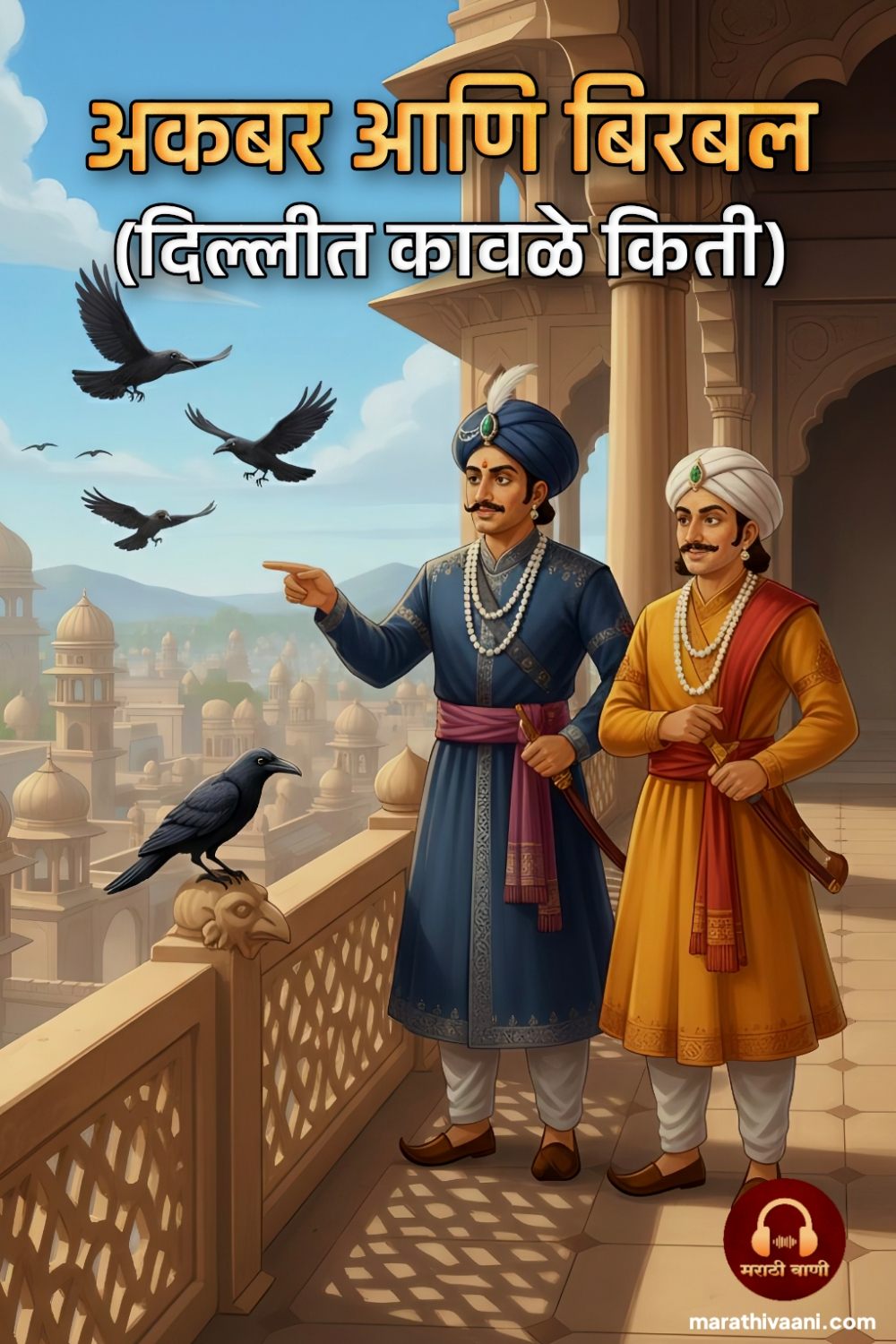 दिल्लीमध्ये कावळे किती? | Akbar Birbal Marathi Story | मराठी वाणी Marathi Vaani