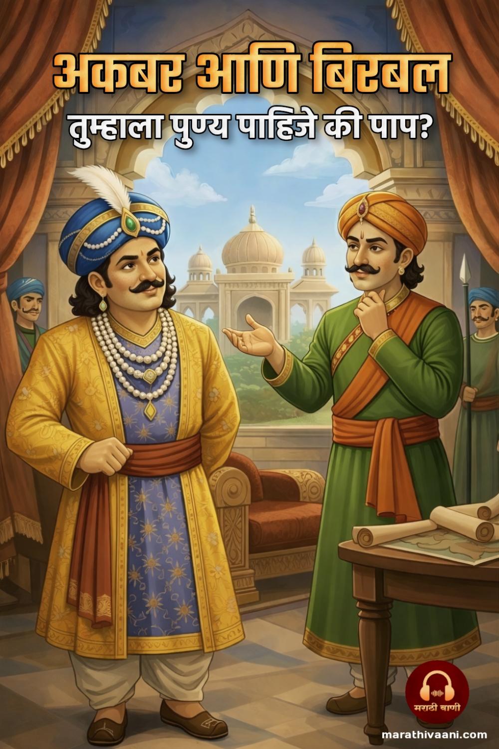 तुम्हाला पुण्य पाहिजे की पाप? | Akbar Birbal Marathi Story marathi vaani